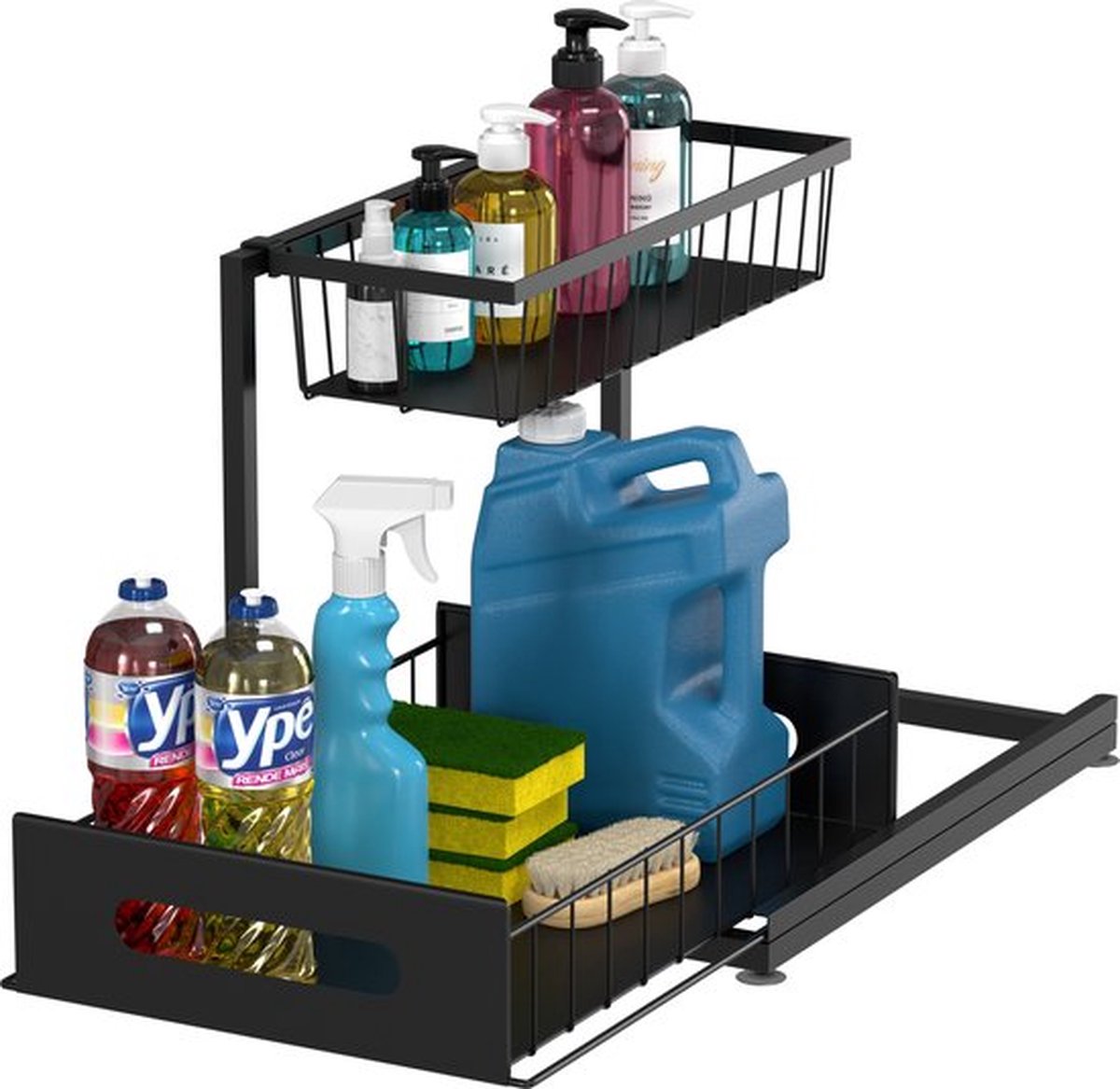 Cheffinger Sink Cabinet Organizer - Extendable - Dish Rack - Kitchen Cabinet Organizer - Kitchen Organizers - Organizer - Sink Rack - Kitchen Drawer