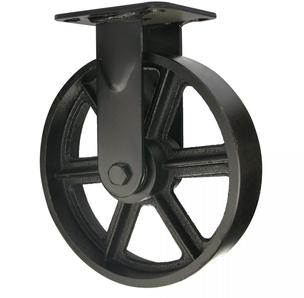 Maclean Bokwiel - Zwart - Gietijzer - Ø200mm - Laadcapaciteit 400kg