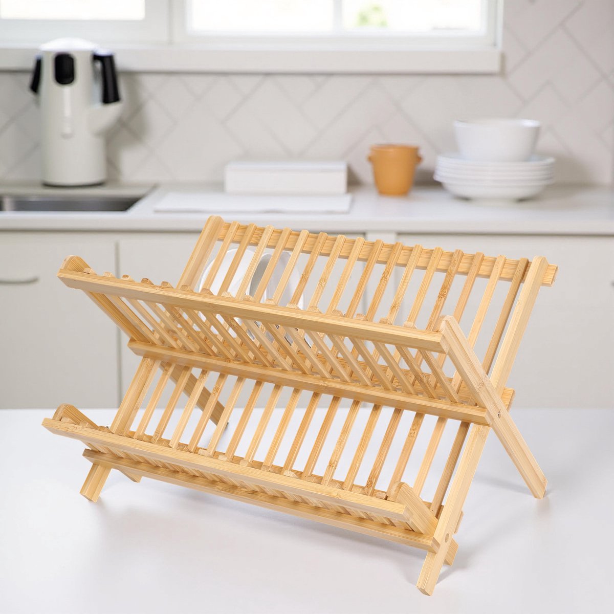 Cheffinger Afdruiprek - Bamboe - Inklapbaar