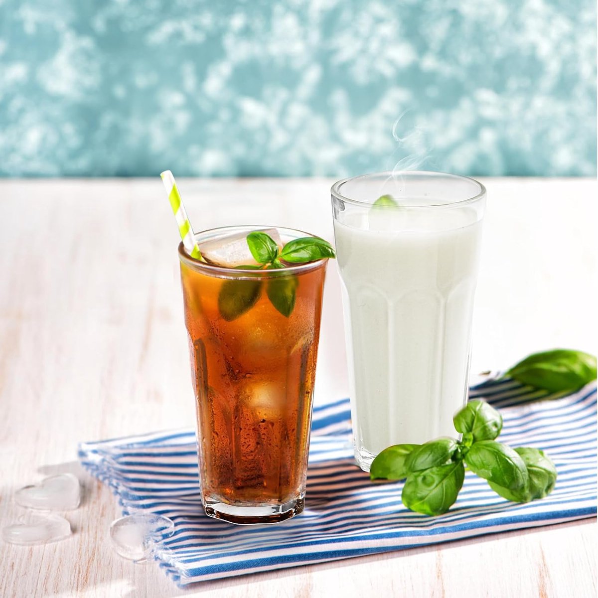 Glozini Longdrinkglazen - 470ml - Set van 6 - Smoothie Glas - Matcha Glas