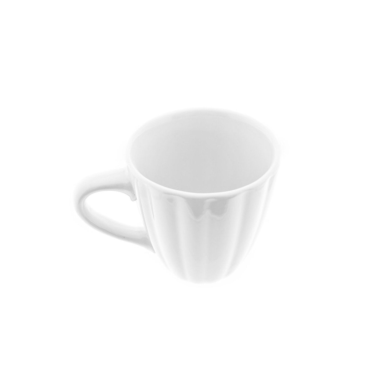 Almina Daisy - Koffiekopjes - Set van 2 - Wit - 330ml - Porselein - Koffiekopjes