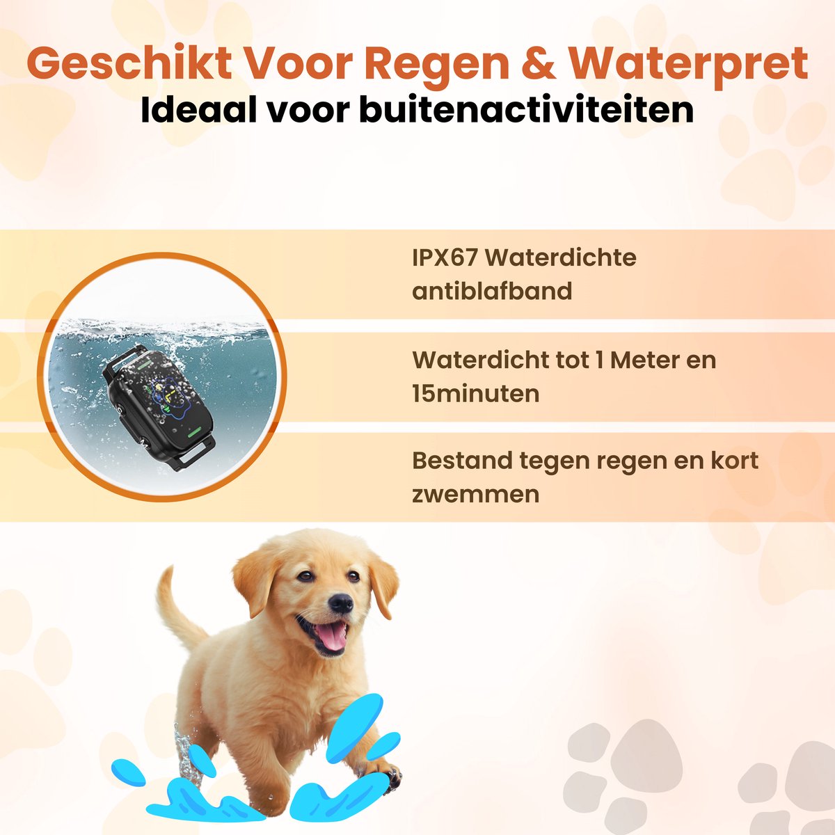 Furley’s Anti Blafband - Diervriendelijk – Zonder Schok – 7 Gevoeligheidsniveaus – 3 Modi: Geluid, Trilling & Combinatie – Slimme Blafdetectie – Weersbestendig & Magnetisch Oplaadbaar