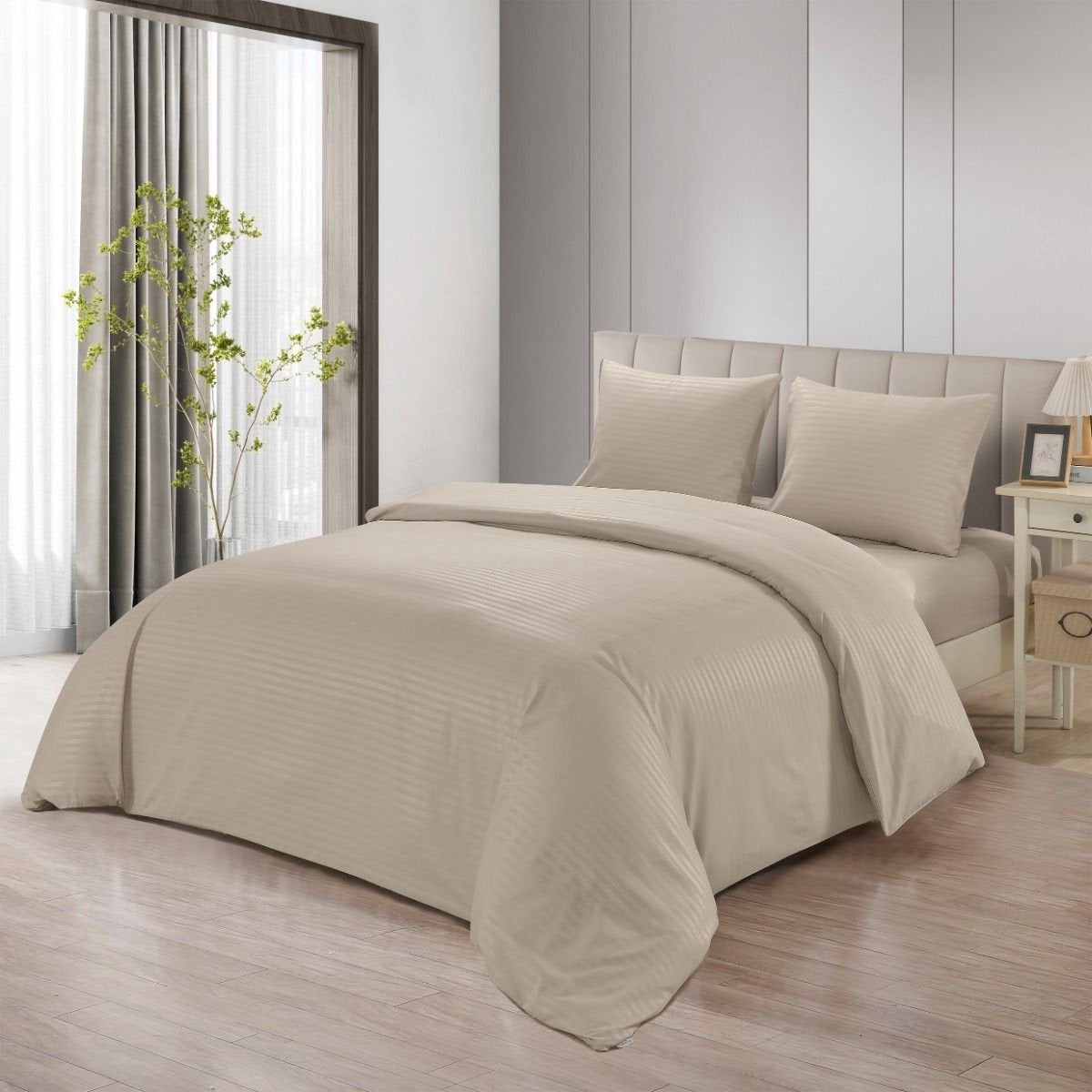 Lavella Ince Dekbedovertrek Set 4-delig - Beige - 200x220cm