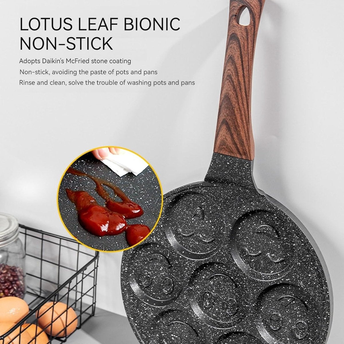 Platinum Pancake Pan - 26cm - Emoji Pancake Pan - Pancake with Smiley