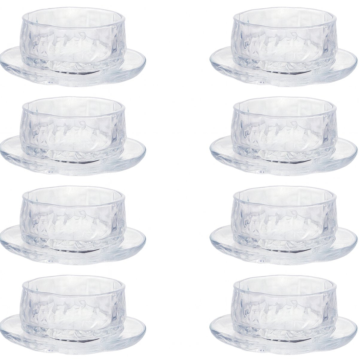 Almina Snow Buccia - Schaaltjes Set incl. Schotels - 12-delig - Voor Dessert, Salade en Snacks