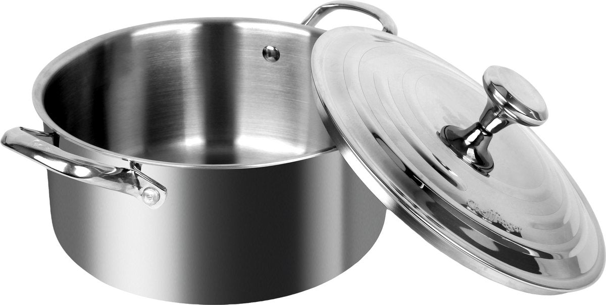 Cheffinger Braadpan - 24cm - RVS - Zilver - 4,2 Liter