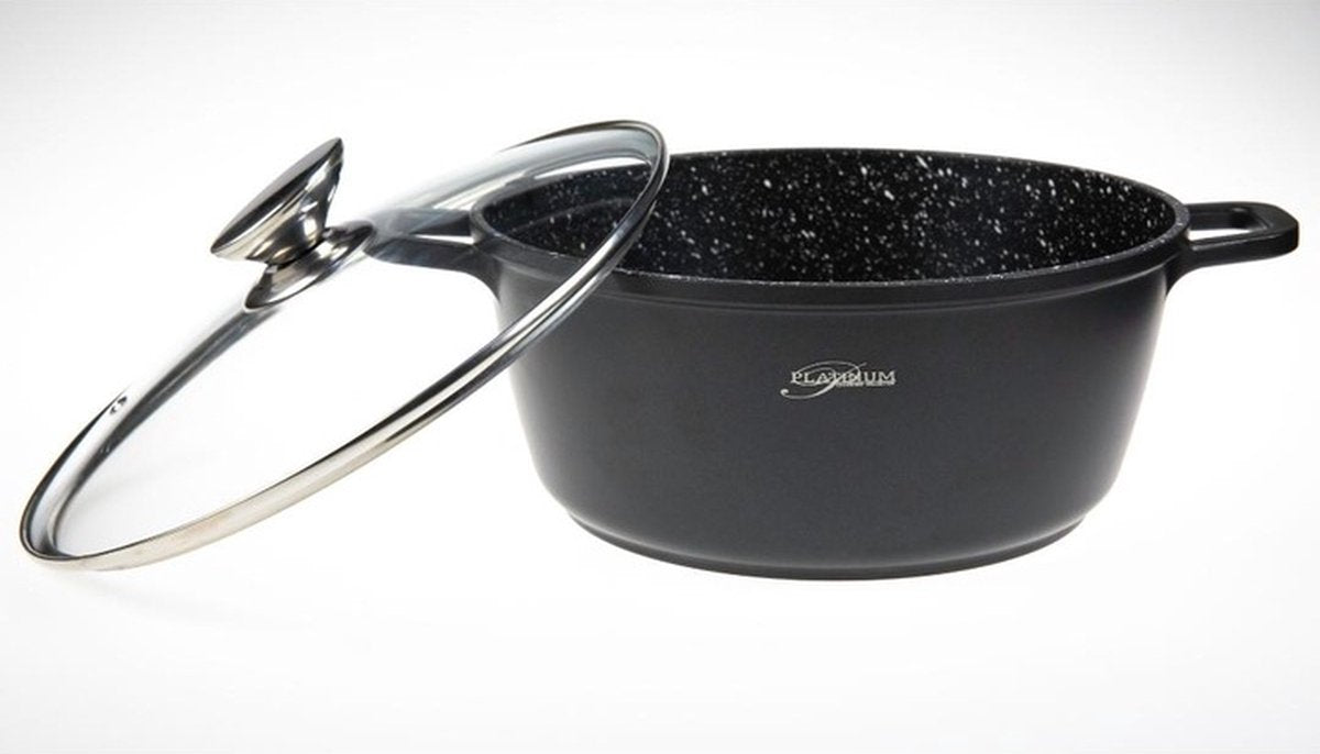 Platinum Braadpan met Deksel - 28cm - Zwart