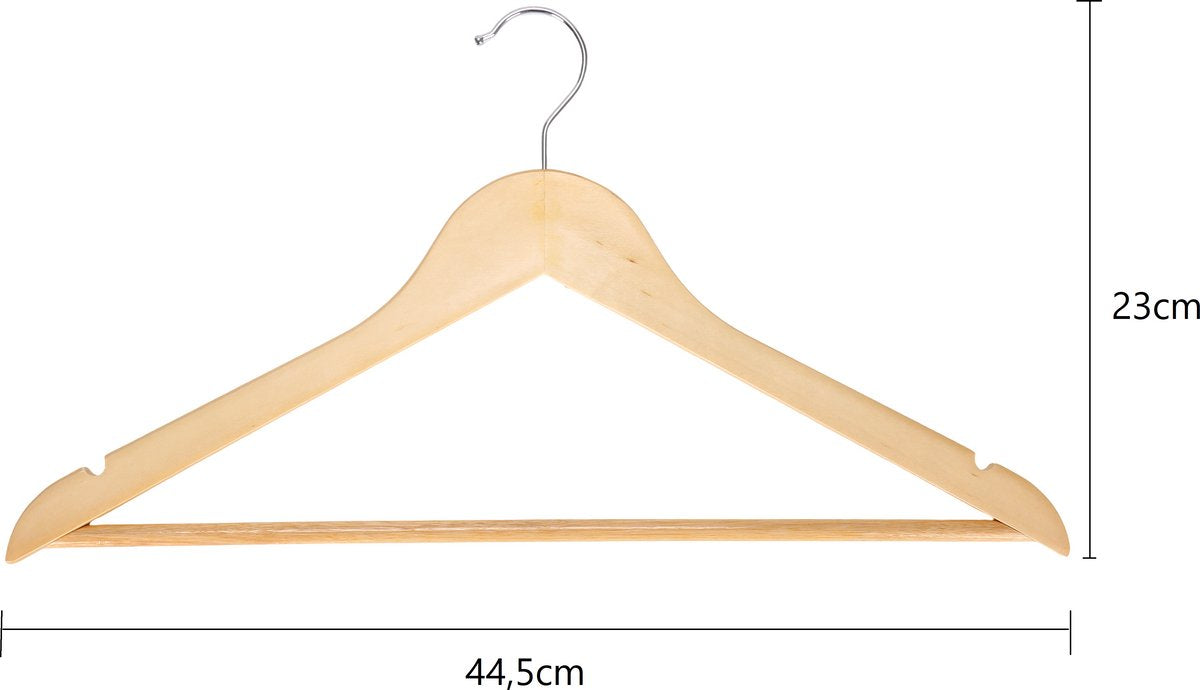 Cheffinger Kledinghanger - 6 Stuks - Hout - Kleerhanger­