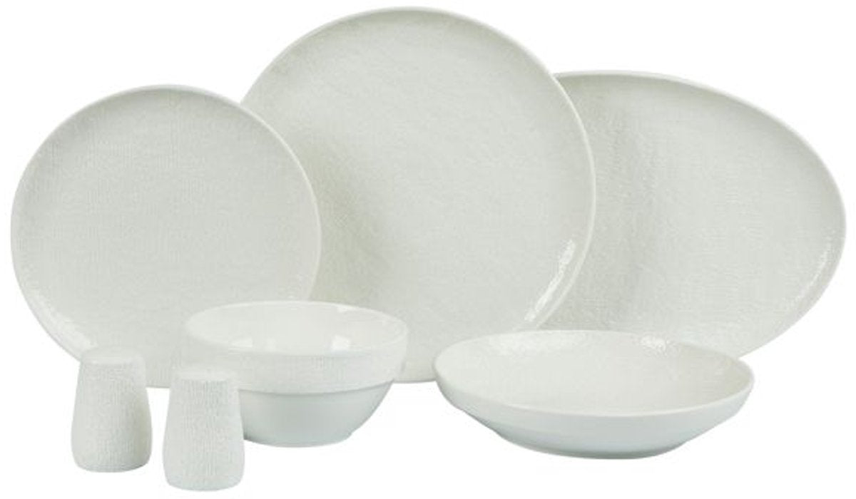 Bricard Valance - Porseleinen Serviesset/Dinerset – 27-Delig – 6 Persoons – Wit