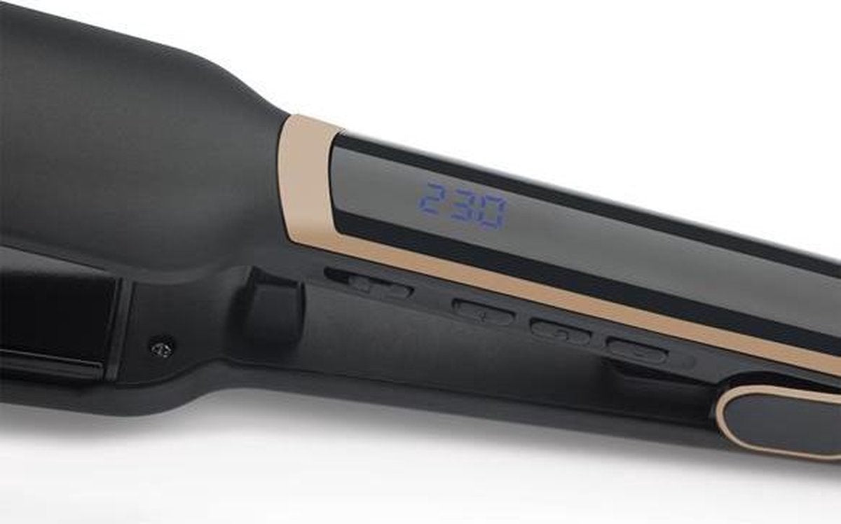 Arzum Mona Sense AR5035 - Brede Stijltang - Zwart - 50W - Led Display - Keratine- en Arganolie Coating