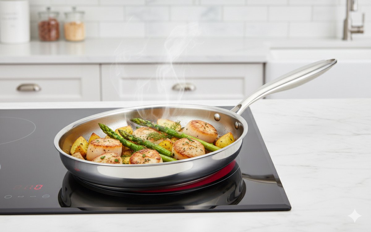 Cheffinger Koekenpan - 24cm - RVS - Zilver