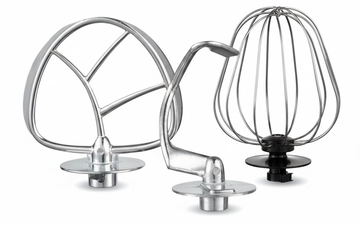 Cheffinger Keukenmixer - Zwart - 6.5L Mengkom - Keukenrobot - 3 Accessoires - Keukenmachine - 1600W