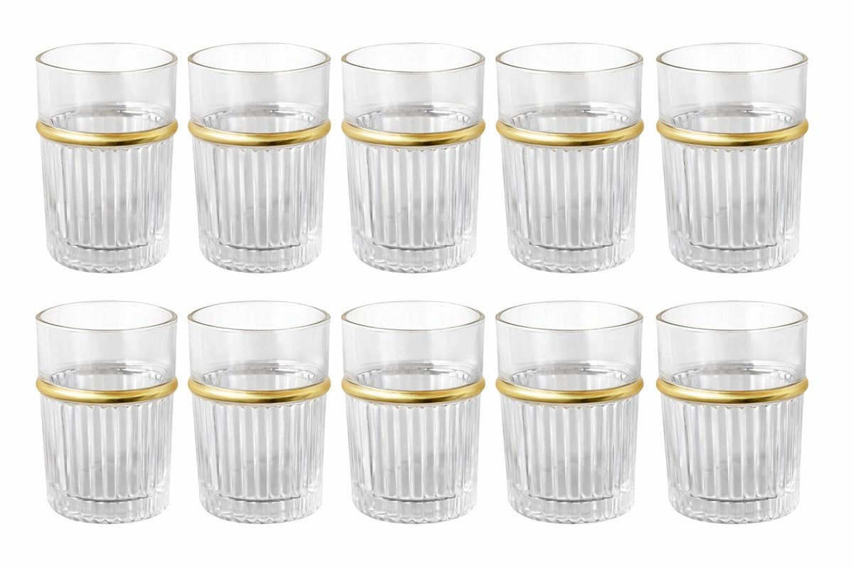 Glozini Marokkaanse Theeglazen - Set van 12 Glazen - 180ml - Thee & Koffieglazen