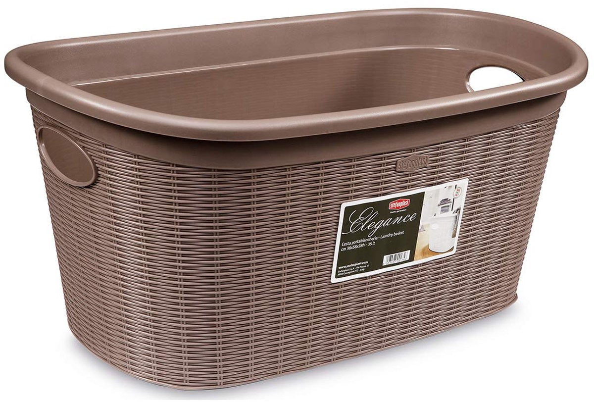 Stefanplast Elegance Wasmand - Taupe - Kunststof - 38x58x28cm