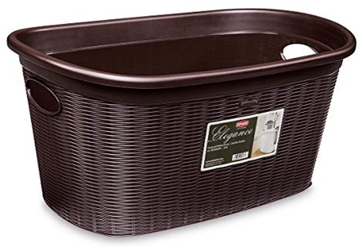 Stefanplast Elegance Wasmand - Bruin - Kunststof - 38x58x28cm
