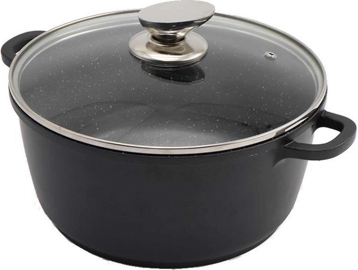 Platinum Braadpan met Deksel - 28cm - Zwart