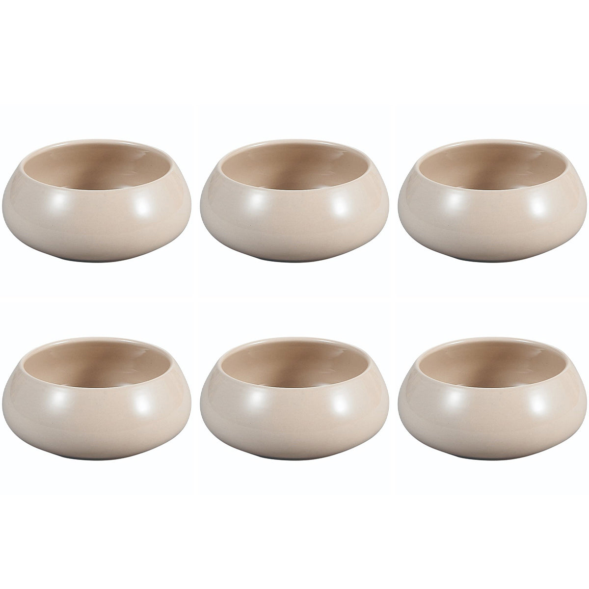 Bricard Bondy Bowl set - 6-piece - Taupe - Ø11.5X4.8cm