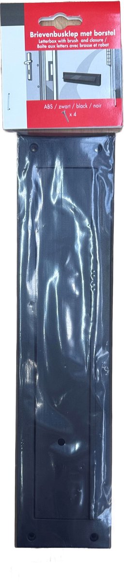 Maclean Brievenbus Borstel met Klep - Zwart