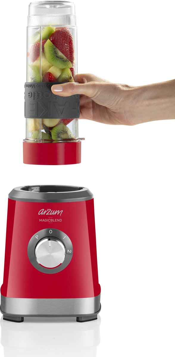 Arzum Magicblend Blender AR1159-0300 | Rood - 1000W - Glazen kan - 1,5L