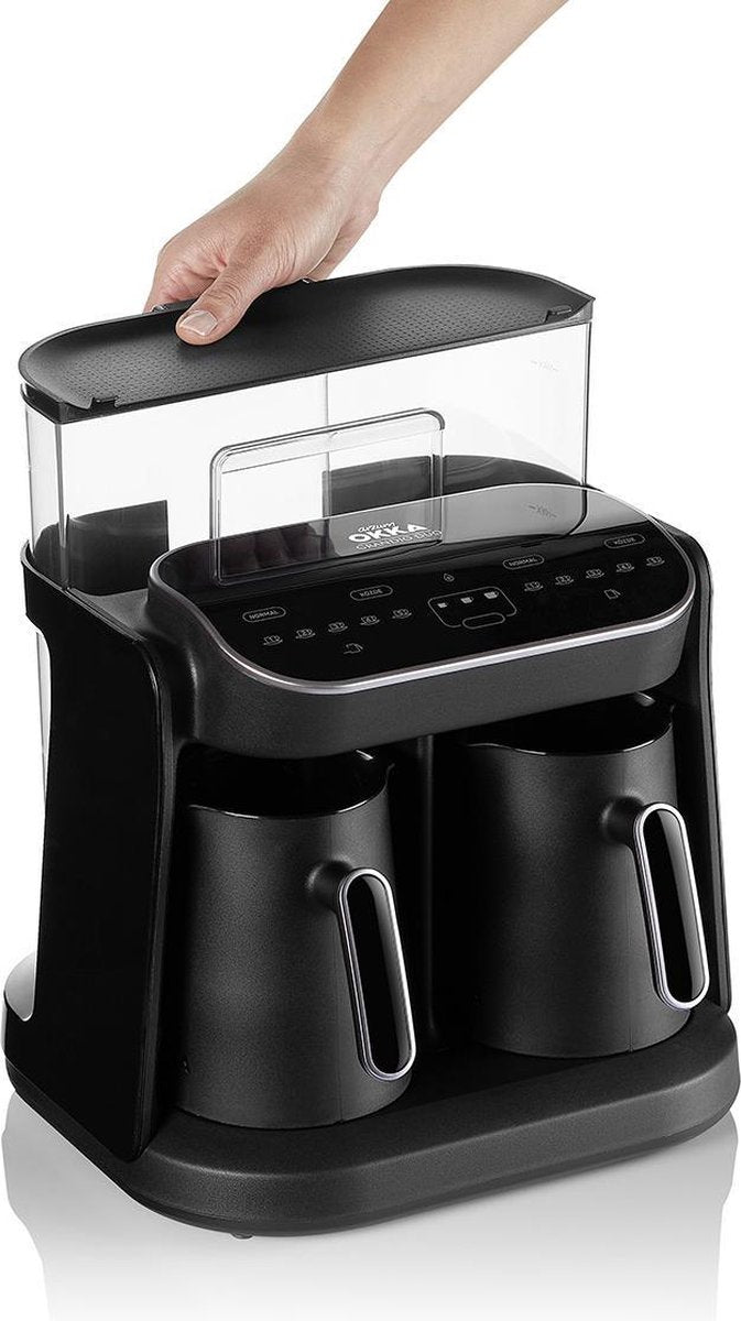 Arzum OKKA Grandio DUO Chrome - Turkish Coffee Machine - 10 cups - Turkish Coffee Maker - Freestanding Turkish Coffee Maker