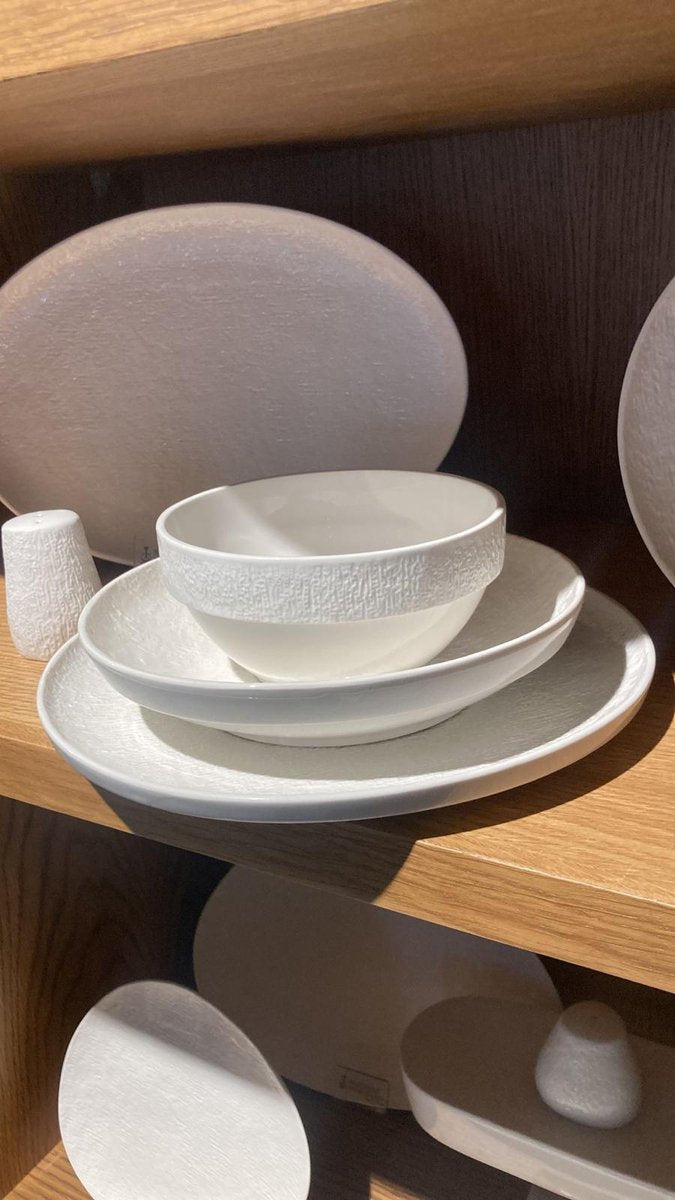 Bricard Valance - Porseleinen Serviesset/Dinerset – 27-Delig – 6 Persoons – Wit