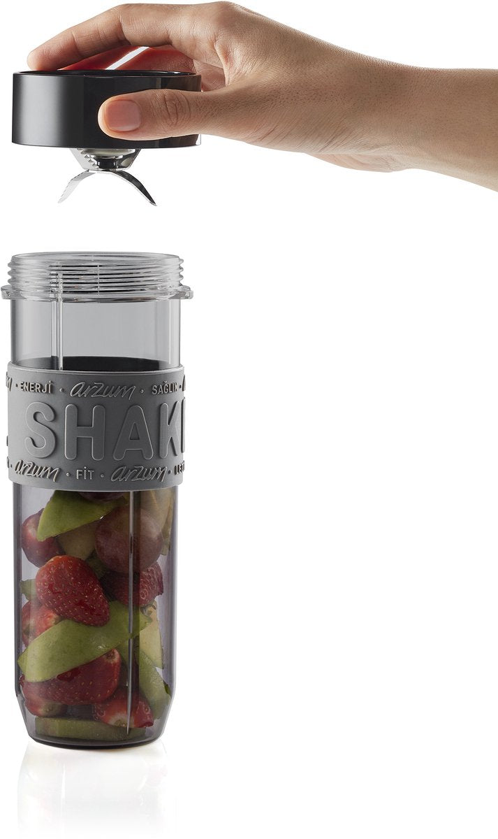 Arzum Shake 'n Take Dream Blender AR1148-0100 | Zwart - Mini blender - 500W - 2 Drinkflessen