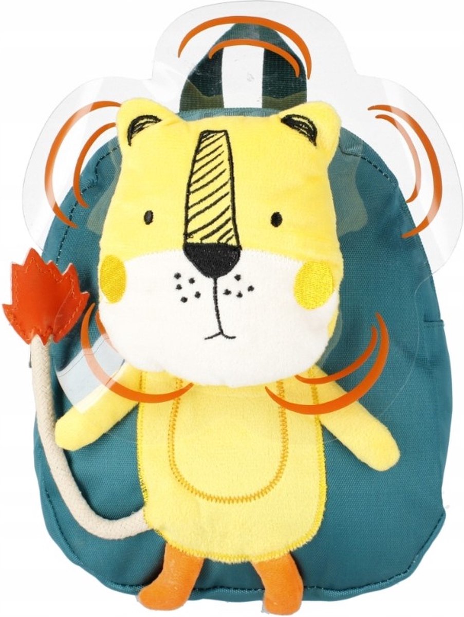 Starpak Backpack - Tiger - 3D - Turquoise - Mini School Bag - 23x29x12cm