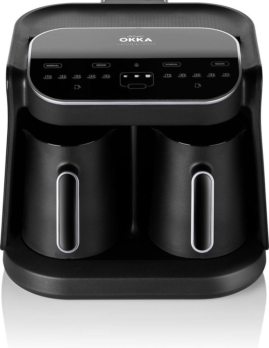 Arzum OKKA Grandio DUO Chrome – Türkische Kaffeemaschine – 10 Tassen – Freistehende türkische Kaffeemaschine