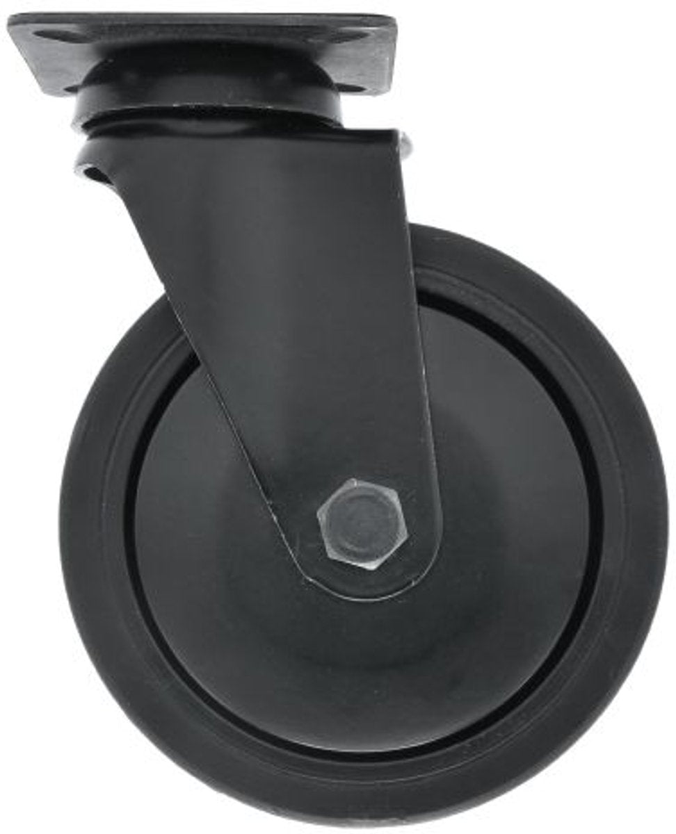 MacLean Zwenkwiel - Zwart - Rubber - Ø100mm - Draagvermogen 70KG