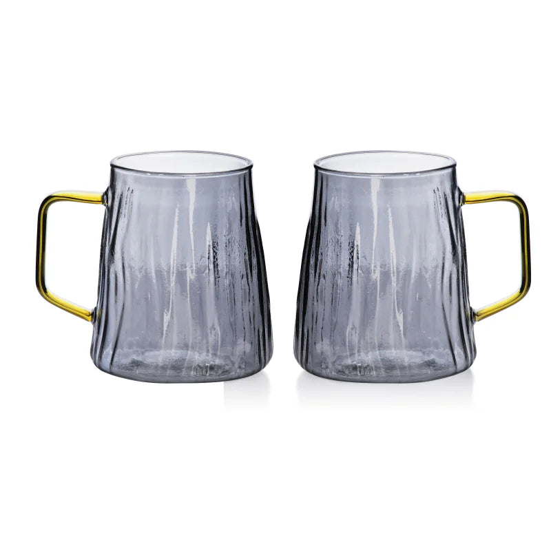 Affekdesign Glacier Glass Mug - 480ml - Set of 2 - Tea Glass - Juice Glasses