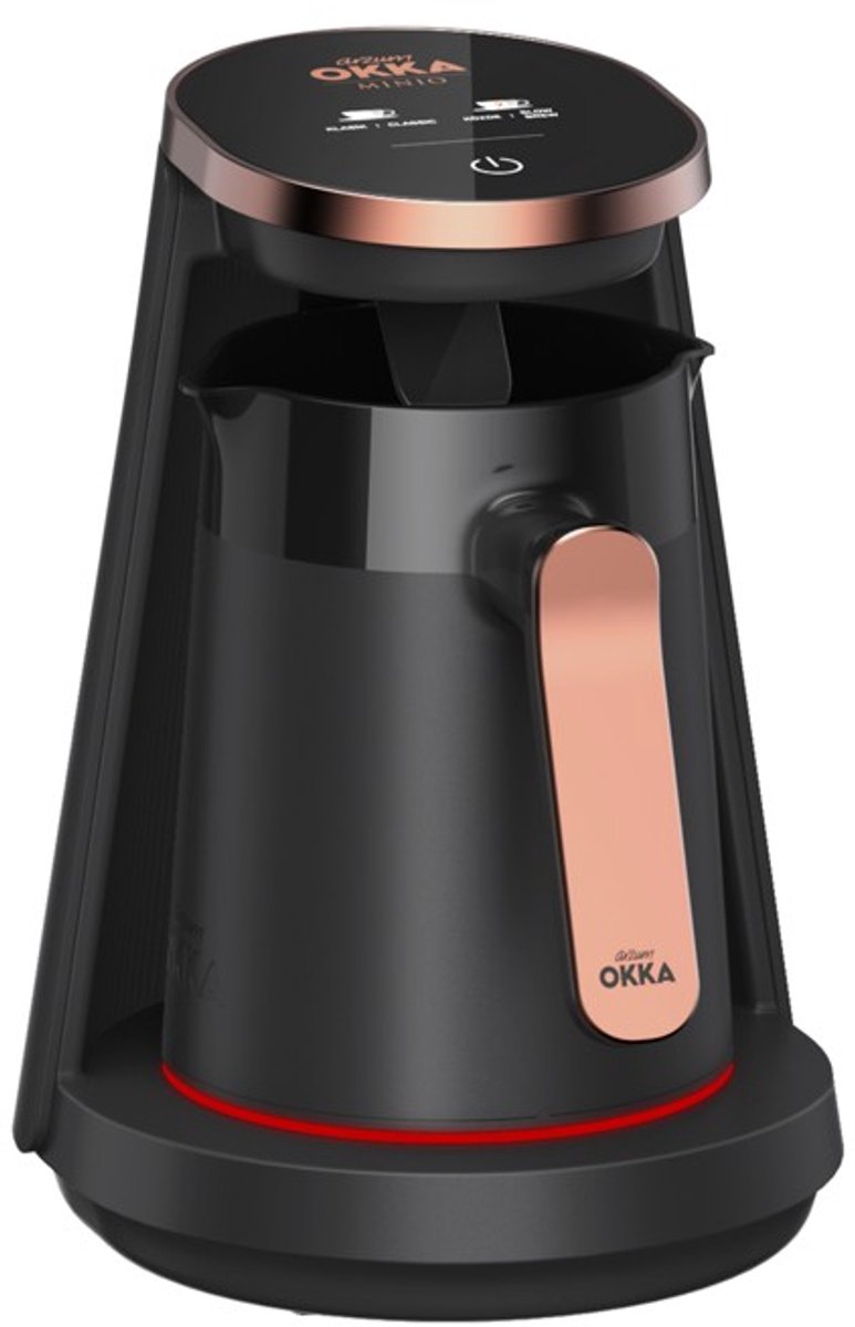 Arzum OKKA New Minio Jet 2 - Turks Koffiezetapparaat - Zwart/Koper - Dubbelzijdige Koffiepot - 1-4 kopjes - 400W