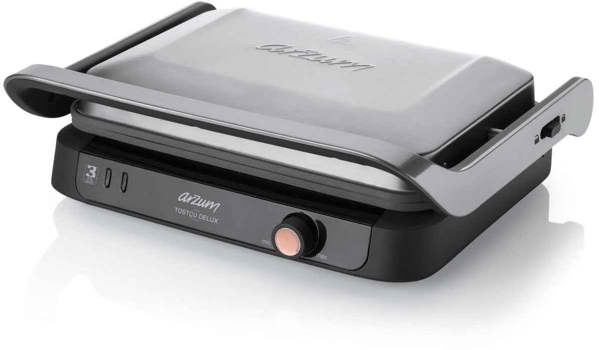 Arzum Tostcu Delux Grill en Sandwichmaker AR2001-0700 | Inox - Contactgrill - 1800W