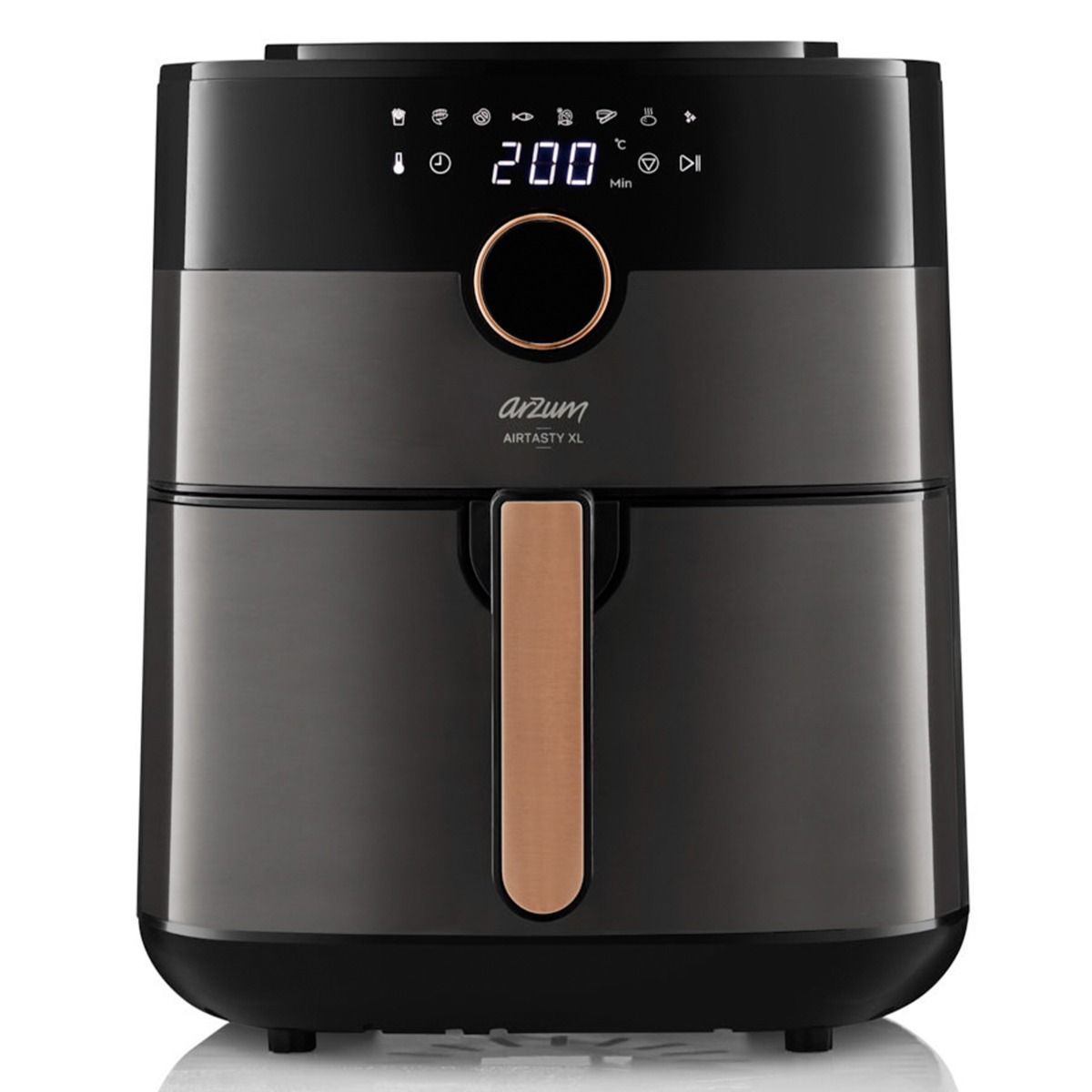 Arzum Airtasty XL Airfryer - Zwart/Koper - Heteluchtfriteuse - 6 Liter - 1750W