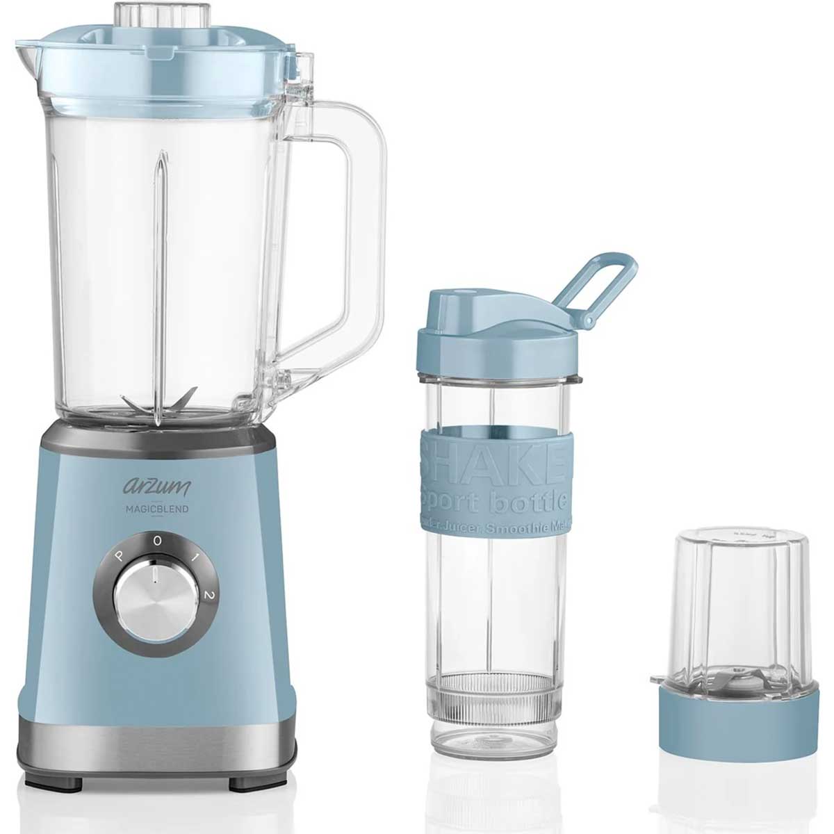 Arzum Magicblend Blender - Blauw - 1000W - Glazen kan - 1,2L