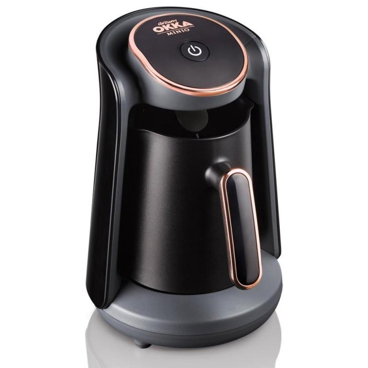 Arzum OKKA Minio - Turkse Koffiemachine - Zwart/Koper - Dubbelzijdige Koffiepot - 4 Kopjes - 480W – productafbeelding
