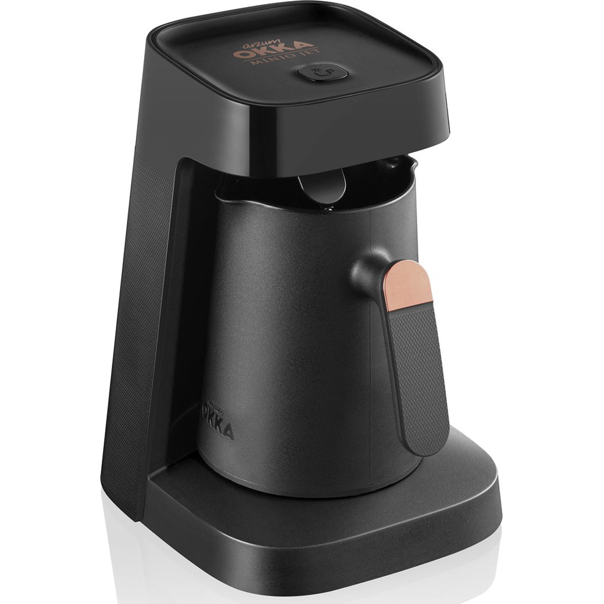 Arzum OKKA Minio Jet Turkish Coffee Maker OK0017-0400 | Black/Copper - Double-sided coffee pot - 1-5 cups - 480W