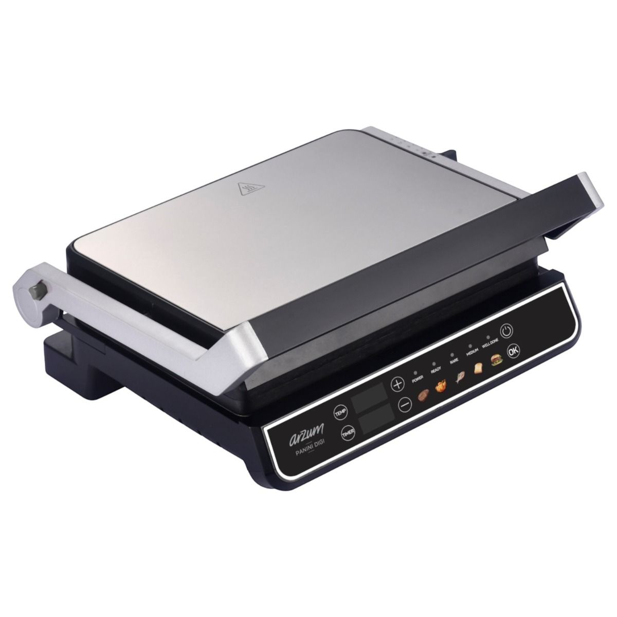 Arzum Panini Digi Grill & Sandwichmaker - Inox - Zilver - 2000W