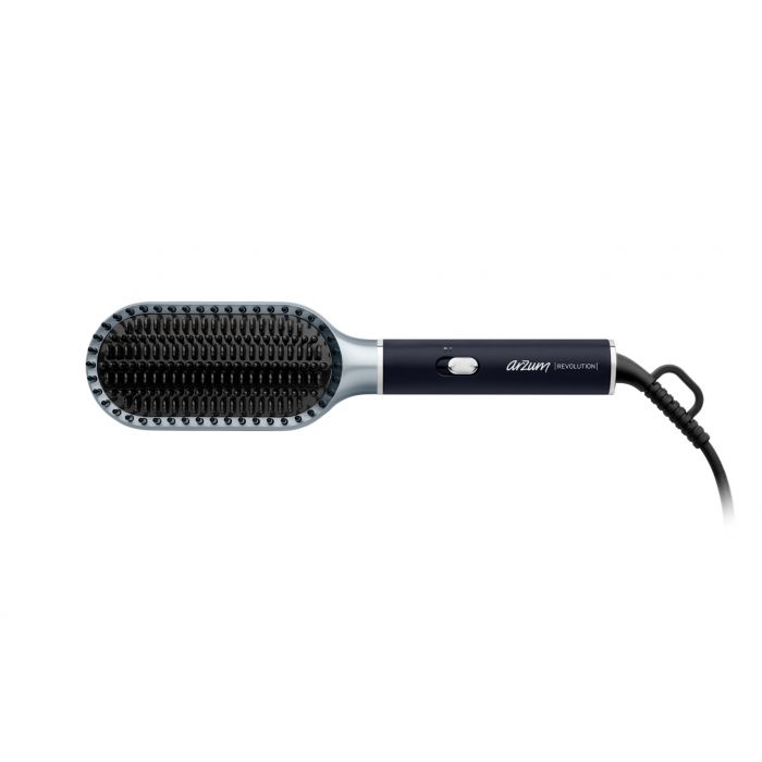Arzum Revolution - Stijlborstel - Zilver/Zwart - Keramische Borstel met Argan en Toermalijn Coating - 160-210°C - 50W