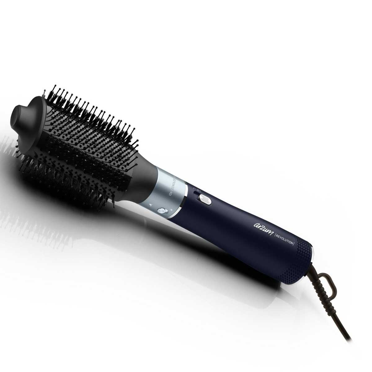 Arzum Revolution AR5162 Hair Dryer Brush - Curling Brush with Ionic Technology - 5-in-1 Hot Air Styler - Black