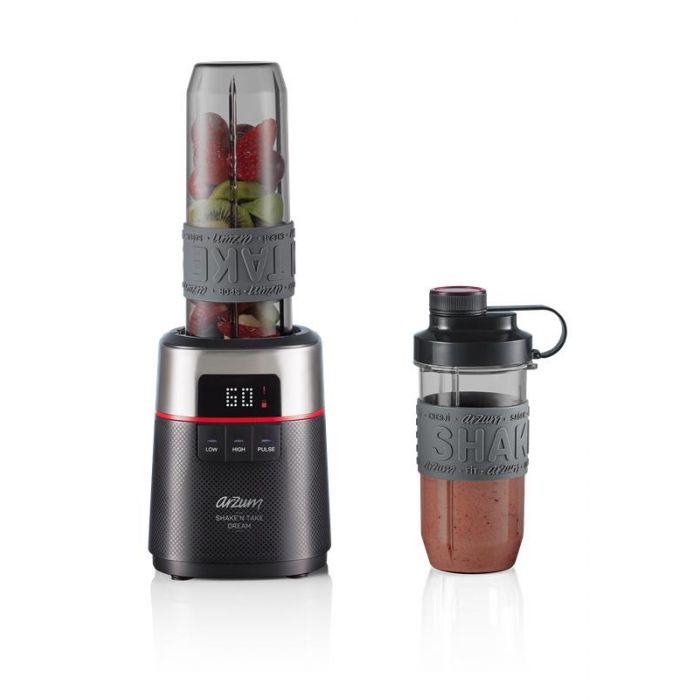 Arzum Shake 'n Take Dream Blender - Zwart - Mini blender - 500W - 2 Drinkflessen