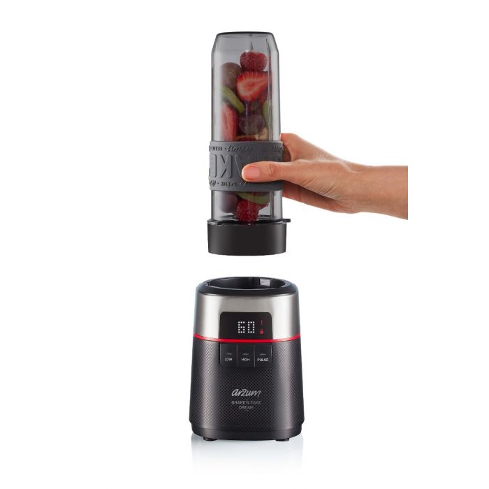 Arzum Shake 'n Take Dream Blender - Zwart - Mini blender - 500W - 2 Drinkflessen