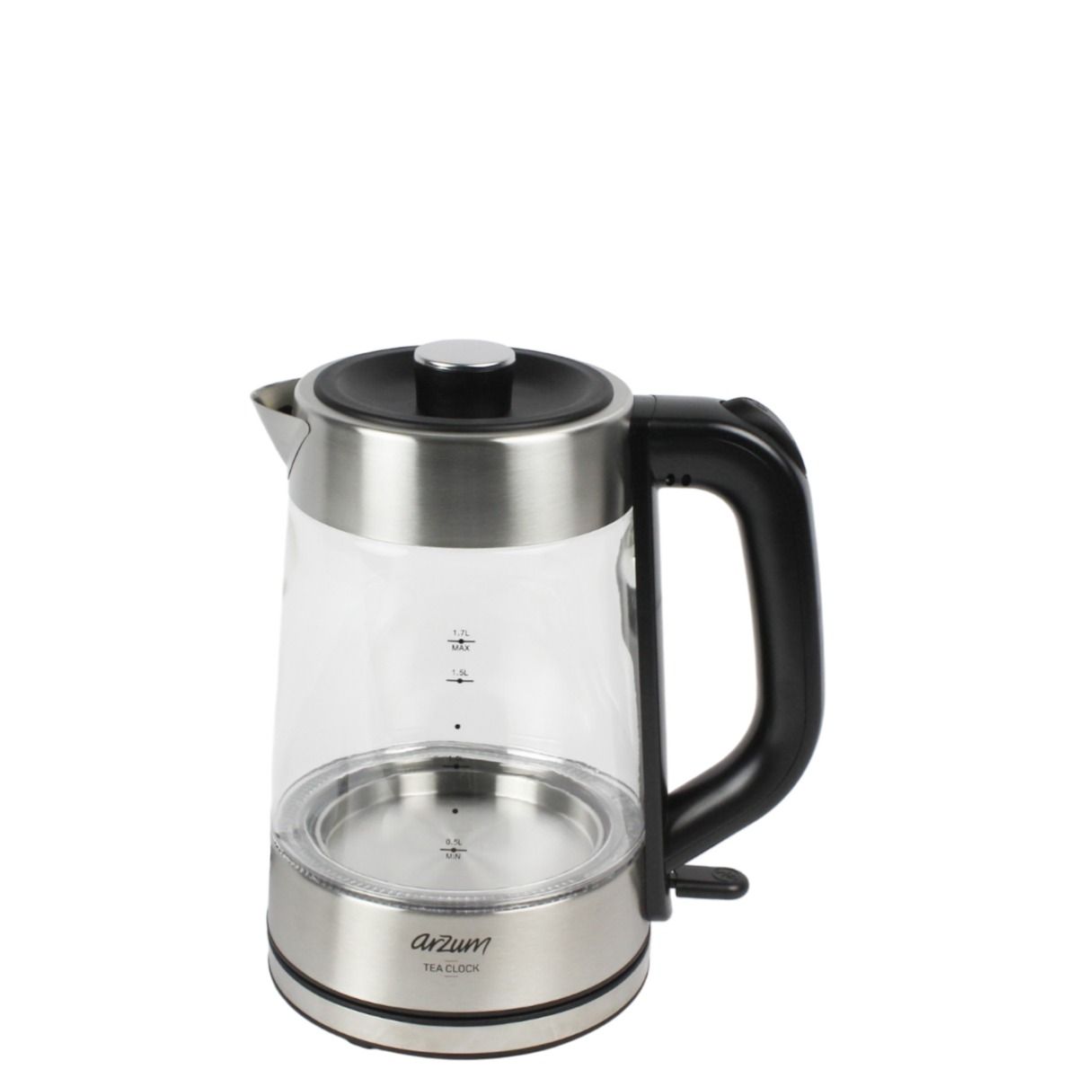 Arzum Tea Clock Elektrische Theepot AR3154-0600 | Glas - 1.7L + 1.0L - 360° basis - 2200W
