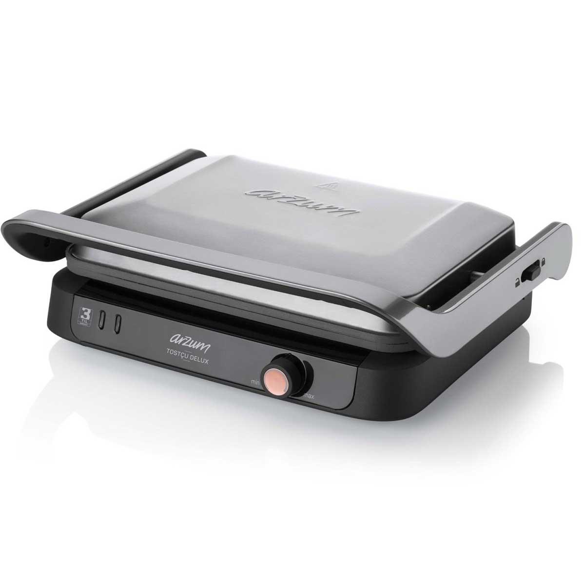 Arzum Tostcu Delux Grill en Sandwichmaker - Inox - Contactgrill - 1800W