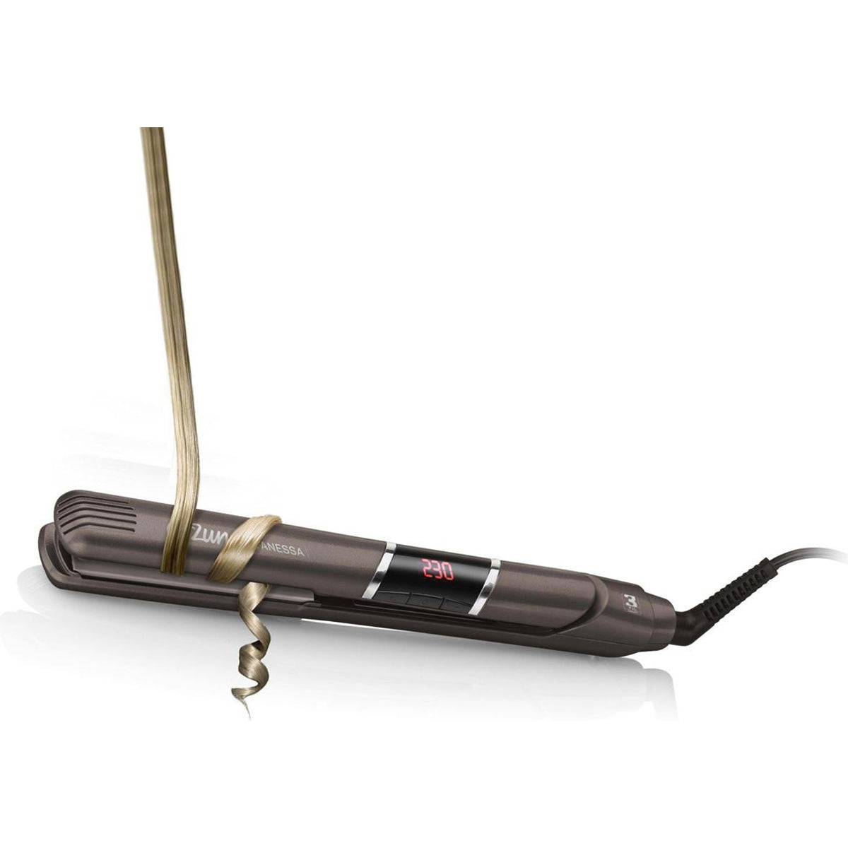 Arzum Vanessa AR5021 Straightening Iron - Ceramic Plates with Keratin and Argan Oil - Hair Styler - Brown - 43W
