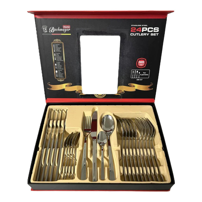 Bachmayer Cutlery Set - 24 pieces - 6 Persons - Silver