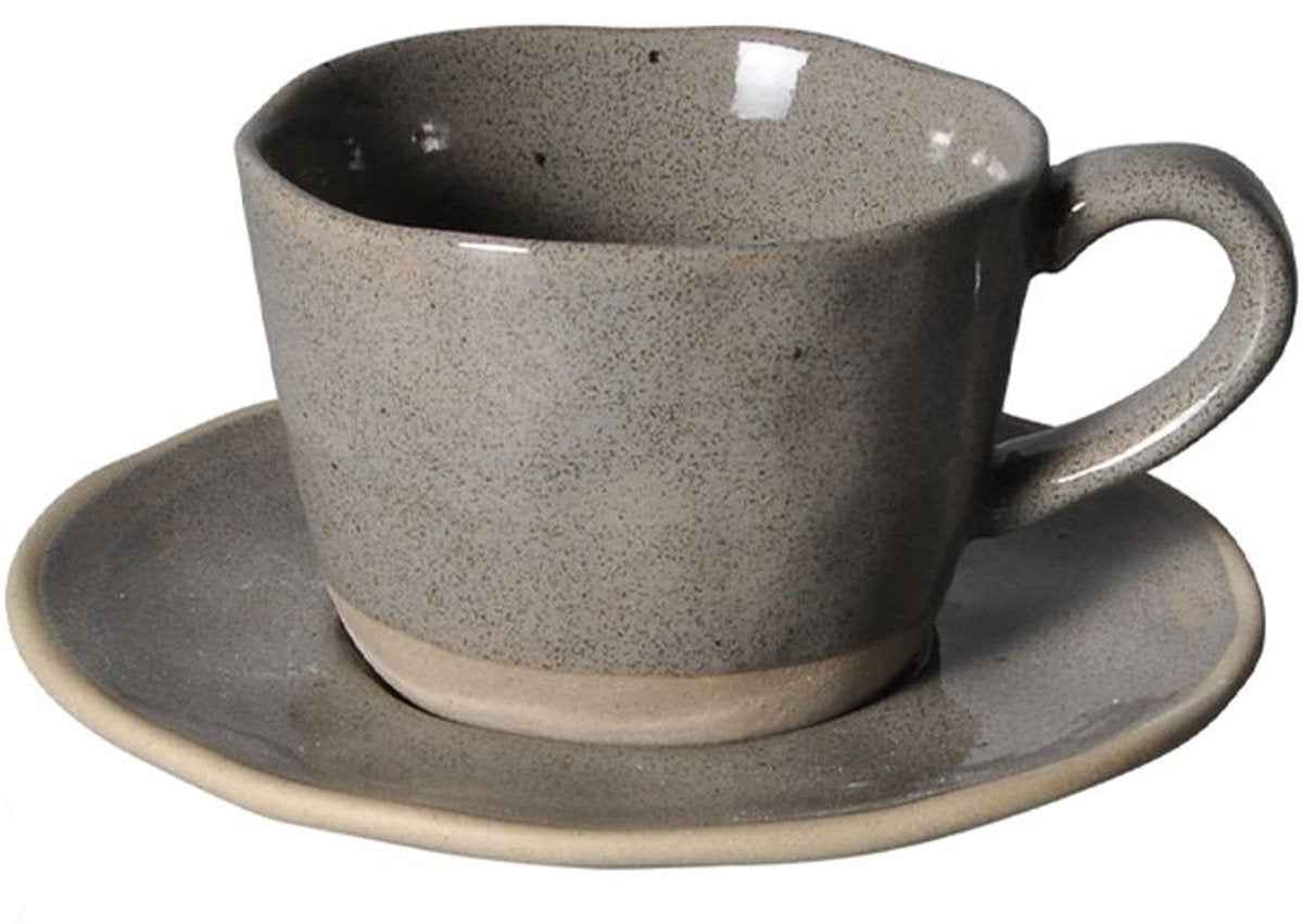 Bricard Albi Espressoset - 12-delig - Keramiek - 100ml - Donkergrijs