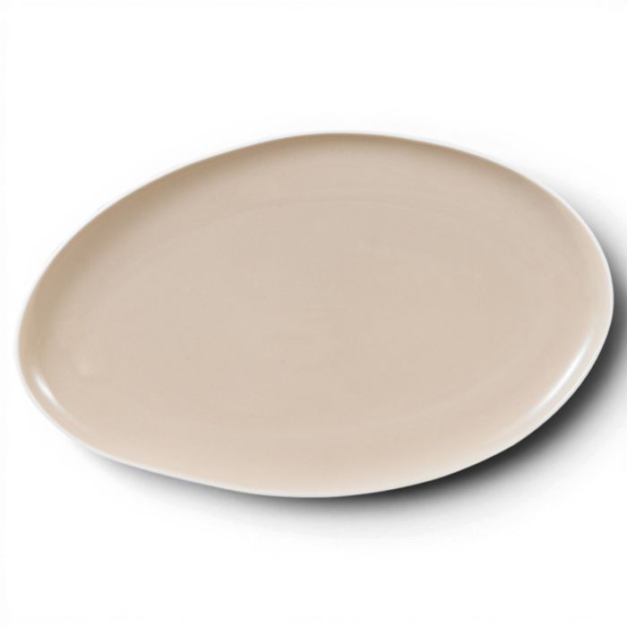 Bricard Barles Stone - Porseleinen Dinner Set - Serviesset - 27-delig - 6-Persoons - Wit/Taupe - Japandi