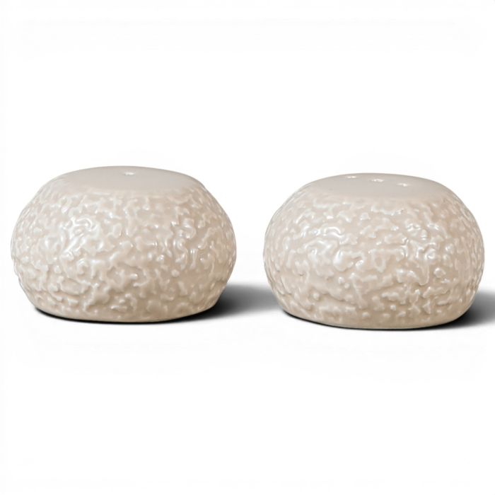 Bricard Barles Stone - Porseleinen Dinner Set - Serviesset - 27-delig - 6-Persoons - Wit/Taupe - Japandi