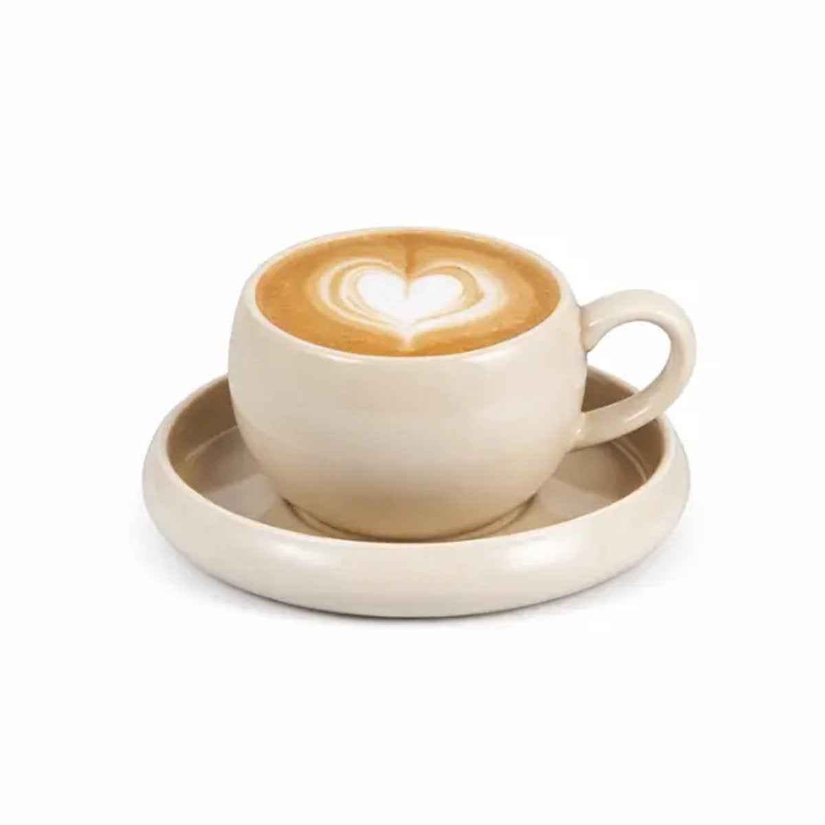 Bricard Bondy Espressoset - 4-delig Taupe - 125ml - Porselein - Koffiekopjes
