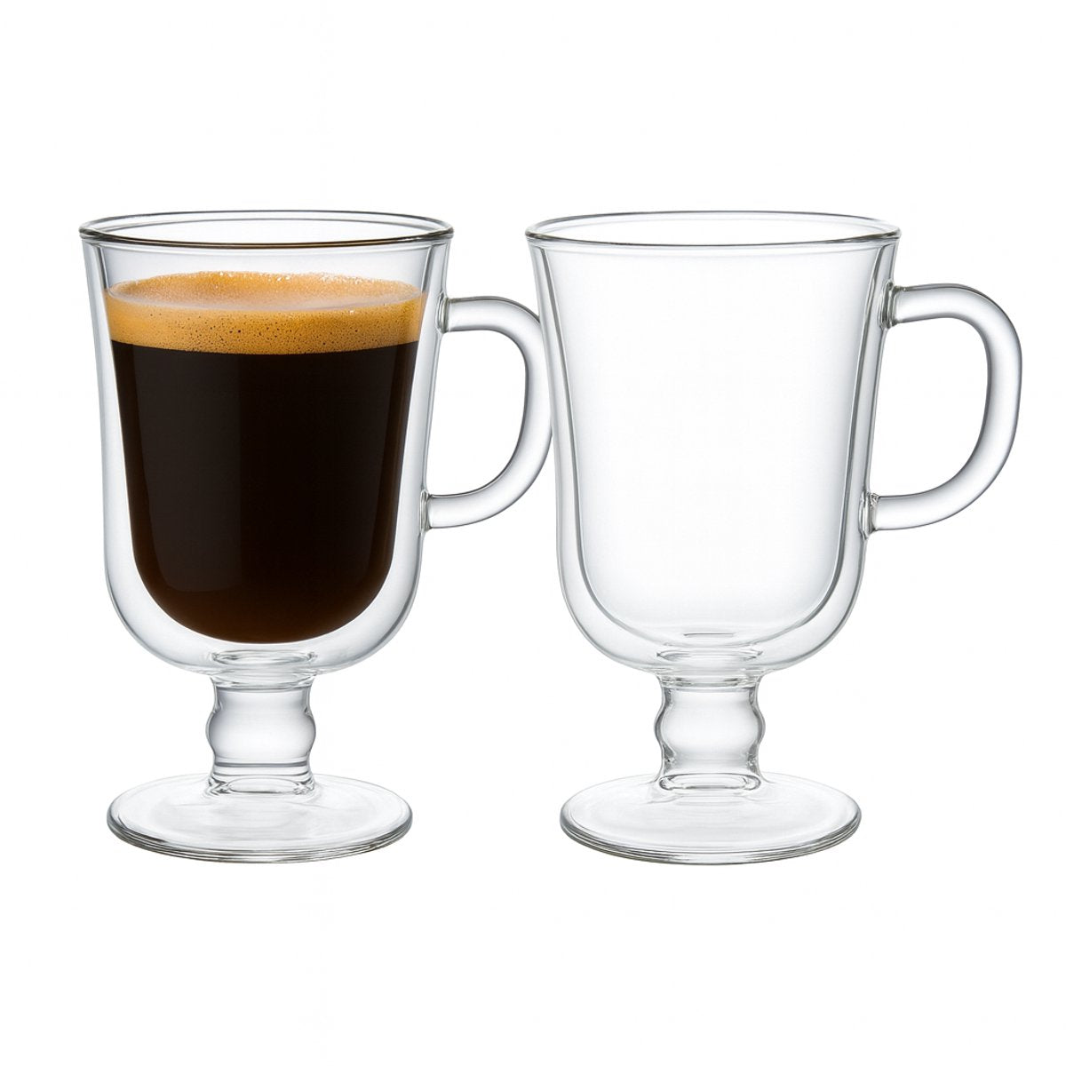 Bricard Doppelwandige Irish Coffee Gläser - 260ml - 2 Stück - Kaffeegläser - Latte Macchiato Gläser